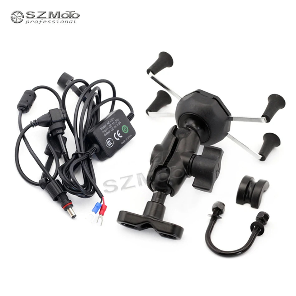 Держатель для телефона X Grip зарядное устройство USB SUZUKI GSX1400 GSX400F GSX650F GSX600F/GSX750F