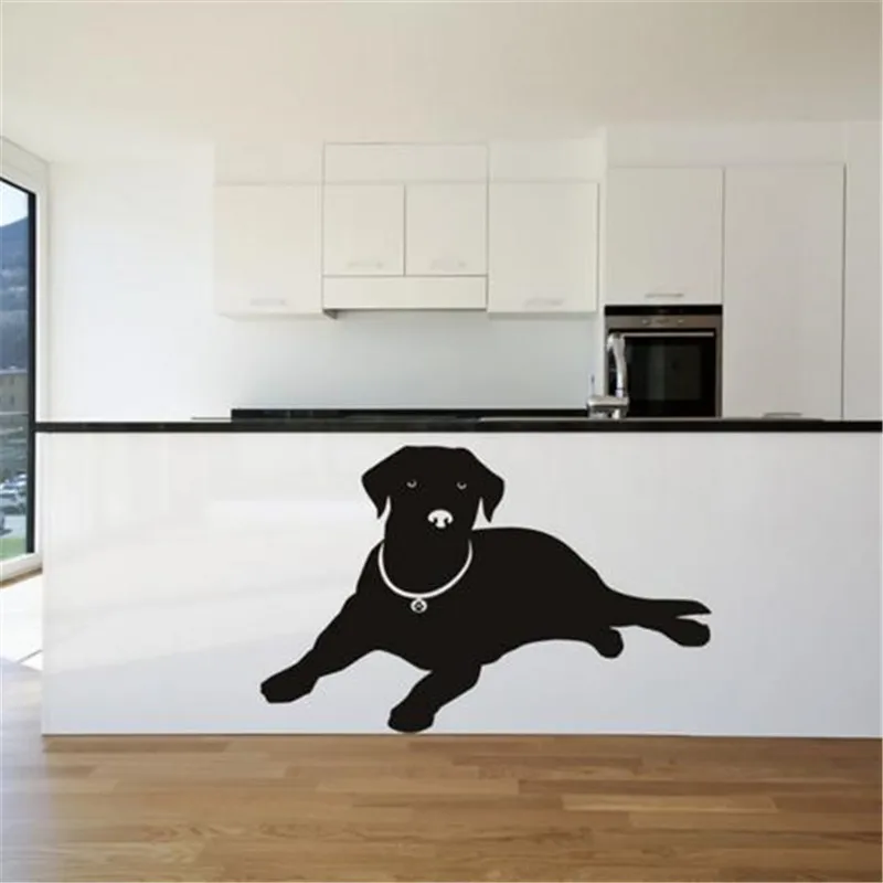 

Laying Labrador Dog Wall Sticker High Quality Kids Room Wall Paper Cute Dog Wall Declas Home Decor For Bedroom