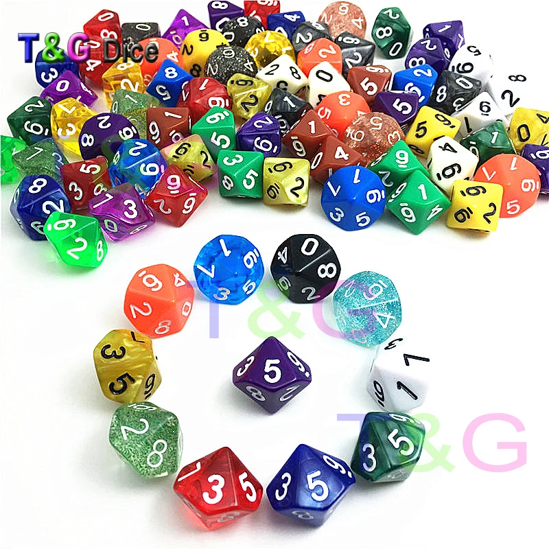 Настольная игра для ролевых игр D10 Dice X 10 Различные цвета Высокое качество