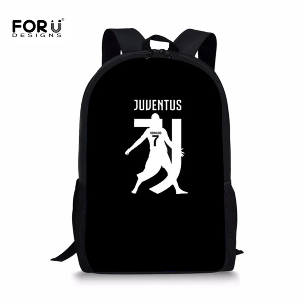 

FORUDESIGNS Cristiano Ronaldo Printing Men's Backpack Juventus Casual Rucksack for Boys Children's School Bags backpack Travel