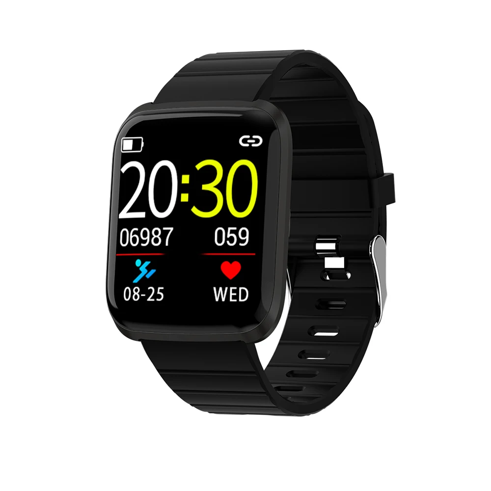 

116 PRO BT Smart Watch Color Screen Sport Fitness Tracker Heart Rate Sleep Monitor Call Reminder IP67 Waterproof Smartwatch