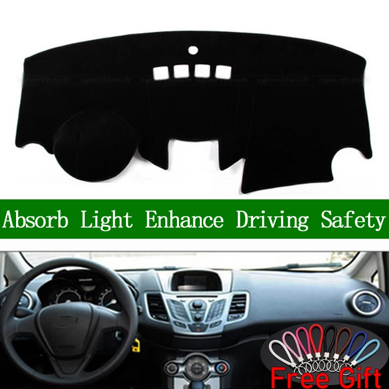 

For Ford fiesta 2004 2005 2006-2014 Dashboard Cover Sun Shade Non-slip Dash Mat Pad Carpet Car Stickers Interior Accessories
