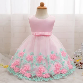 

Baby Girl Party Frock Dress Baptism Dresses for Girls 1st Year Birthday Party Flower Wedding Christening Infant Clothing 12 24M
