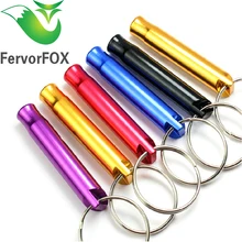 Aluminum Alloy Whistle Keyring Keychain Mini For Outdoor Emergency Survival Safety Sport Camping Hunting