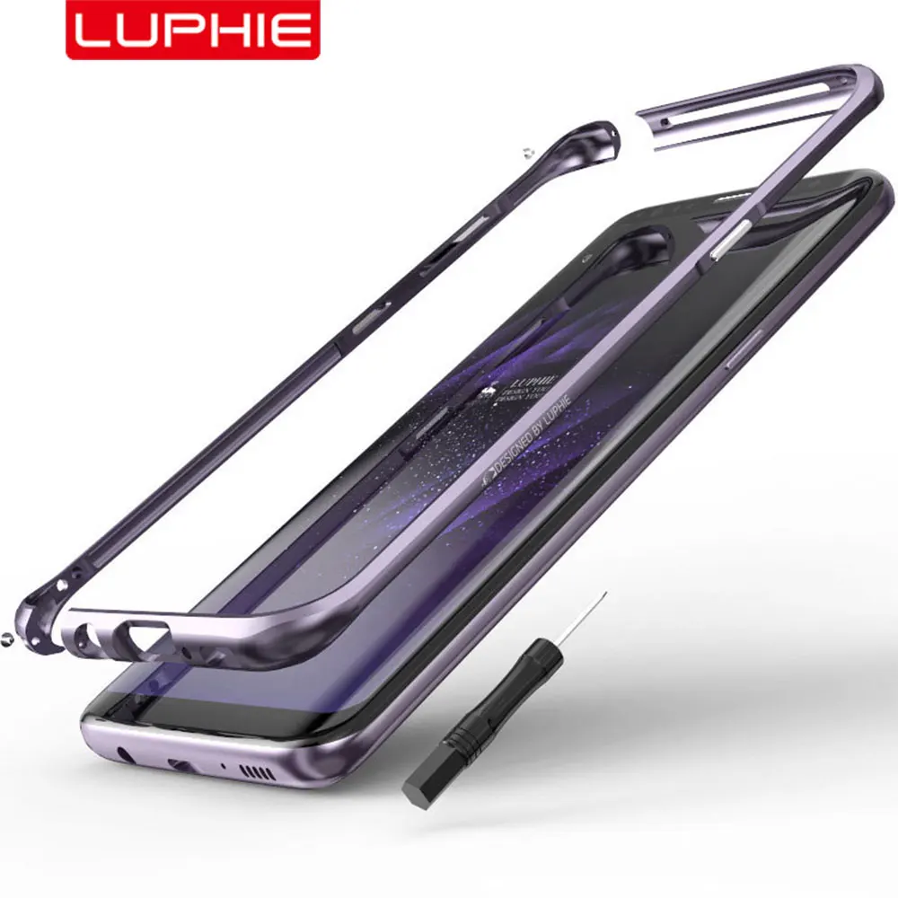 Buy for Samsung Galaxy S10 Plus Bumper Case Original Luphie Curved Metal for Samsung S10 Case S10e Ultra Thin Aluminum Frame Cover