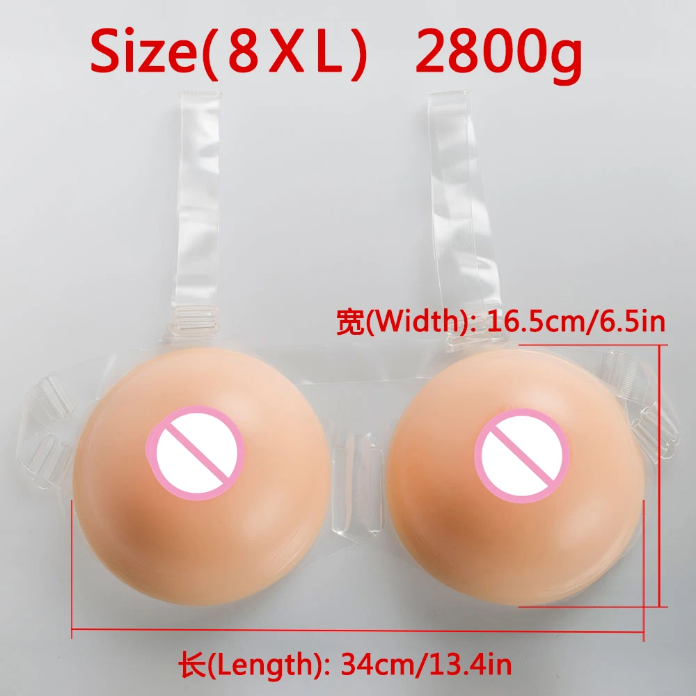 

F CUP 2800g Strap-On Silicone Breast Form False Breasts Fake Boobs TG TV Vest Silicone Breast Forms For TG Crossdress