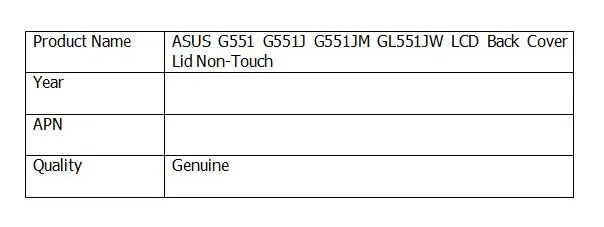 Бренд для ASUS G551 G551J G551JM GL551JW ЖК-задняя крышка Крышка без касания