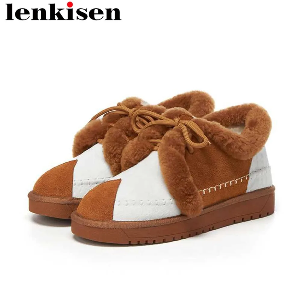 

2018 retro mixed colors lace up cow suede horsehair lace up round toe low bottom sweet girl fairy large size winter pumps L27