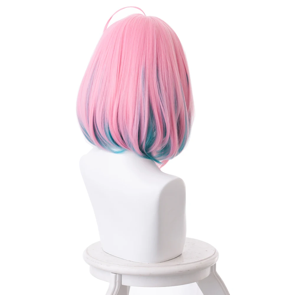 Idolmaster/карнавальные парики Золушки для девочек, Yumemi Riamu, 30 см, короткий парик+ шапочка для волос, термостойкие синтетические волосы, Косплей парики