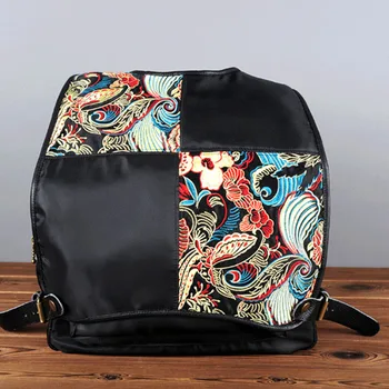 

women Embroidery Ethnic Backpack Handmade flower embroidered backpack Travel Bags Schoolbag Female Backpacks Rucksack Mochila