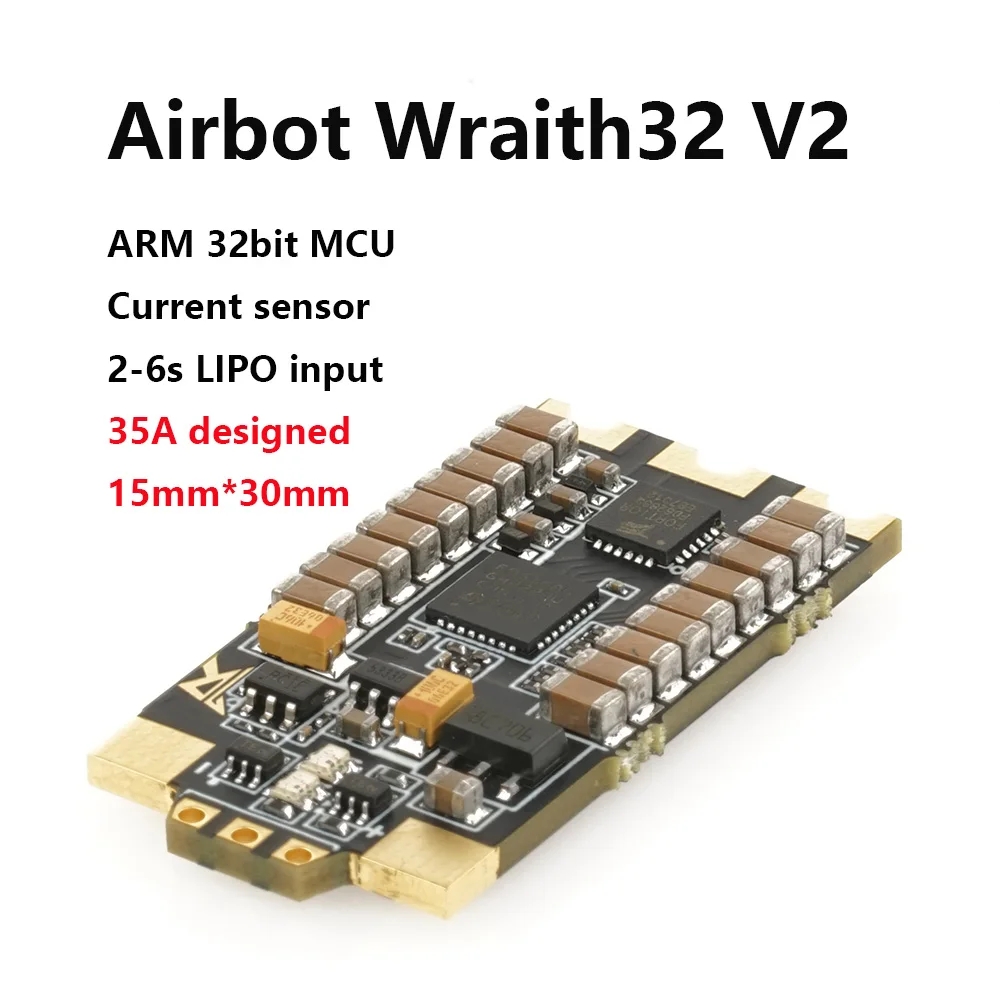 AIRBOT-Wraith32 V2-32bit Brushless Blheli_s 35a Blheli_s32 Dshot1200 Built Current Sensor Brushed esc 30a For Fpv Quadcopter