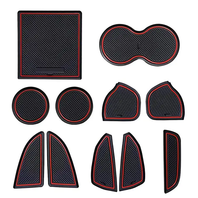 Bolaxin Non-Slip Анти-пыль индивидуальной подгонки чашки, двери, консоль, вкладыш аксессуары для Dodge Challenger-11 шт. S