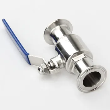 

Sanitary 3 inch (91mm OD) Manual Tri Clamp Ball Valve PTFE Seat SS304 Stainless Steel