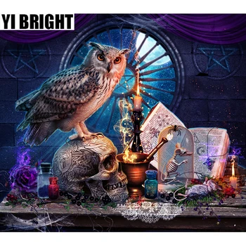 

Full Square/Round Drill 5D DIY Diamond Painting "Magical Owl Witchcraft" Embroidery Cross Stitch Mosaic Rhinestone Home Decor GT