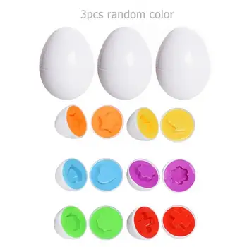 

Kids Color Geometric Shape Smart Eggs Puzzle Toy Children Recognize Matching Game Toys for Baby Early Math Shape Education Toys