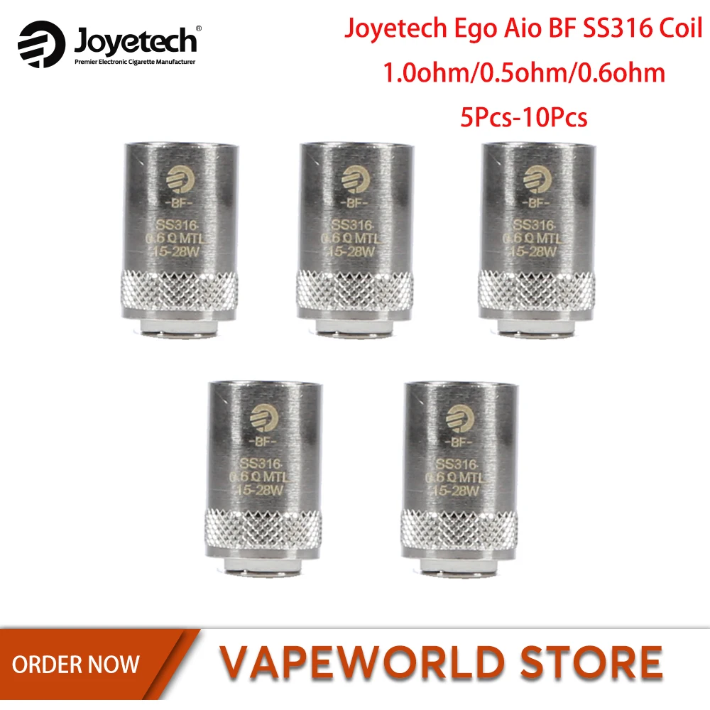 5 шт. оригинальная катушка Joyetech Ego Aio BF SS316 Ом Cubis для мини-атомайзера Cubis/Ego AIO/Cubis |