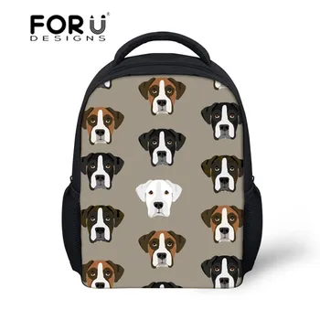 

FORUDESIGNS Kids School Bags Children Backpacks Boxer Dog Printing Kindergarten School Satchel Schoolbag Students Book Rucksack