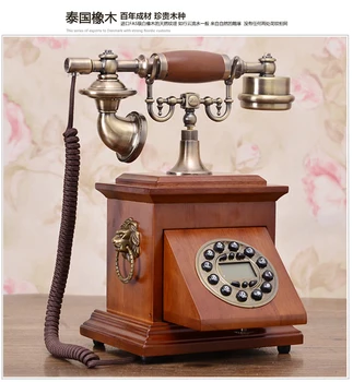 

Solid wood antique telephone fixed telephone fashion vintage telephone/ Redial/Hands-free/ backlit Caller ID