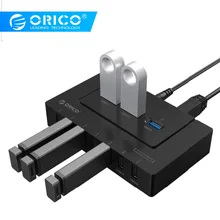 ORICO USB 2,0/3,0 концентратор 10 портов usb-хаб 5 Гбит/с адаптер питания высокоскоростной сплиттер адаптер для ПК LaptopNotebook-черный