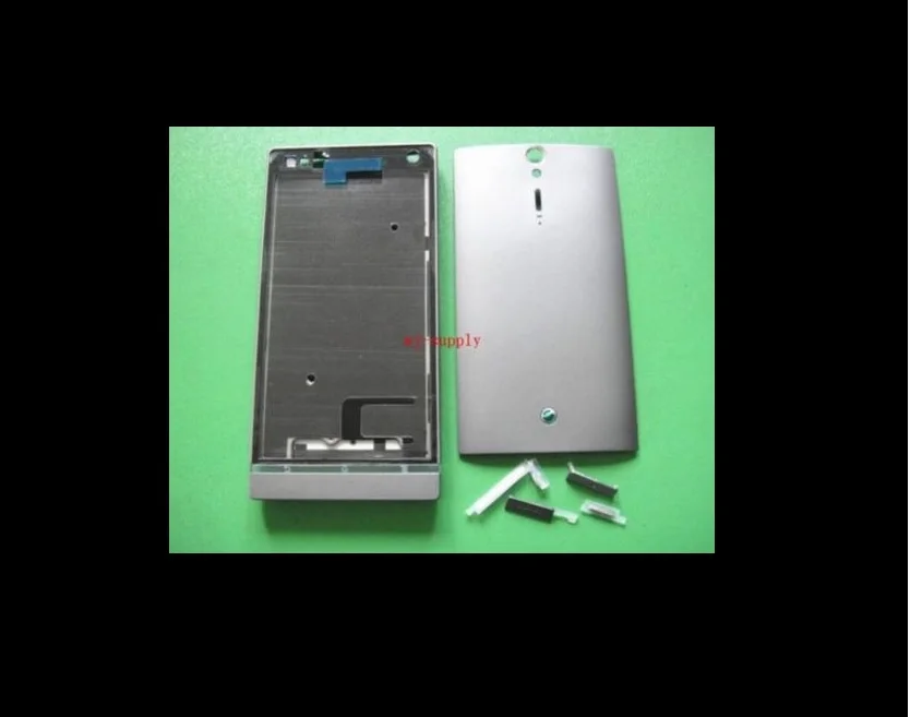 Для sony Ericsson Xperia S LT26i LT26 Корпус Передняя рамка Шасси+ стеклянная рамка объектива камеры+ задняя крышка батареи+ кнопочная клавиатура+ комплекты