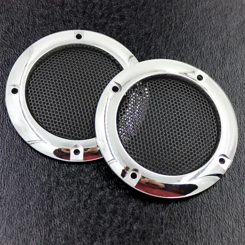 

2X 2inch ABS Subwoofer Speaker Coaxial Mesh Grille Cover Woofer Silver Speaker Cover Grill 56mm