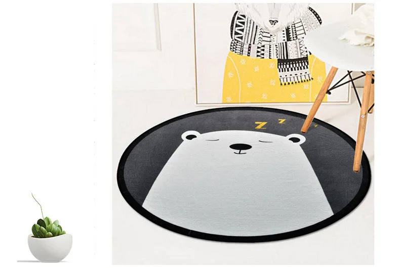 Cartoon Animal Kids Room Play Tents Carpet Owl/Cat/Baby Bedroom Anti-skid Crawling Carpets Living Room Coffee Table Floor Mats