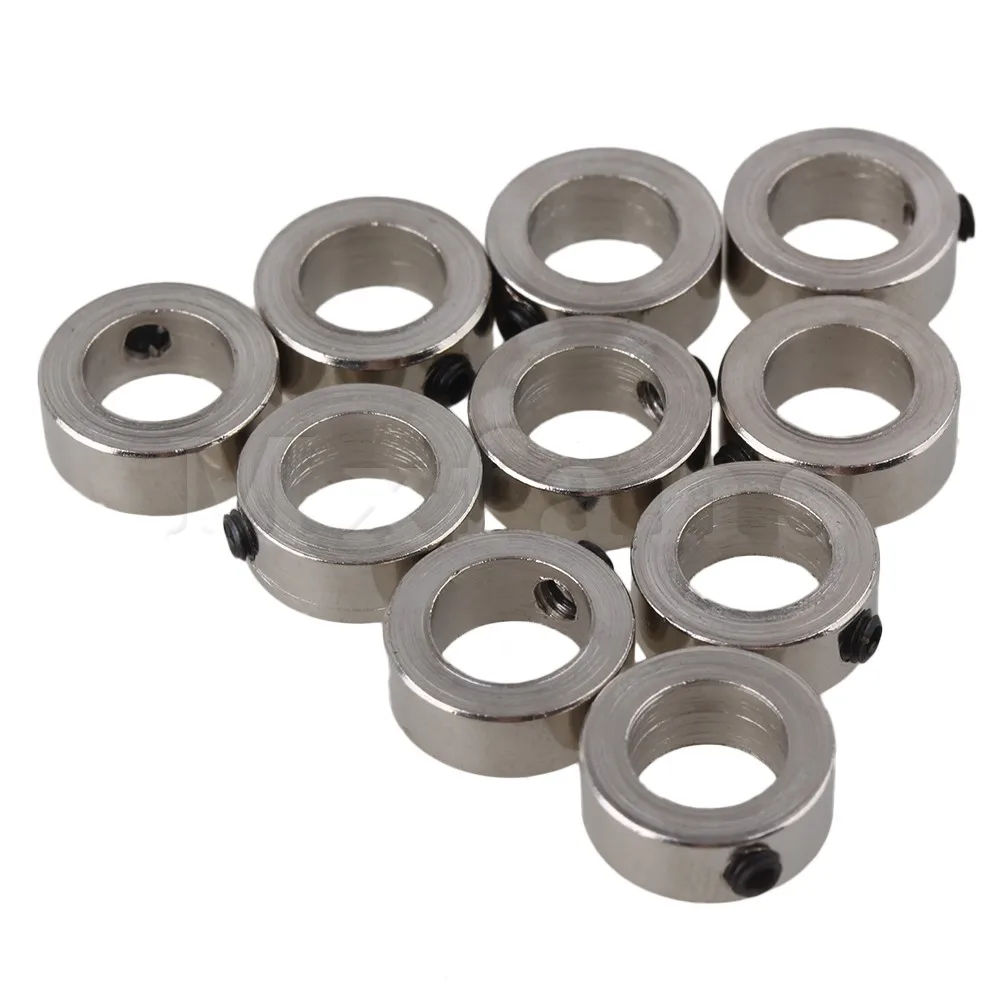 Mxfans 10PCS 8.05 mm Metal Bushing Axle Stainless Shaft Sleeve w/ screw