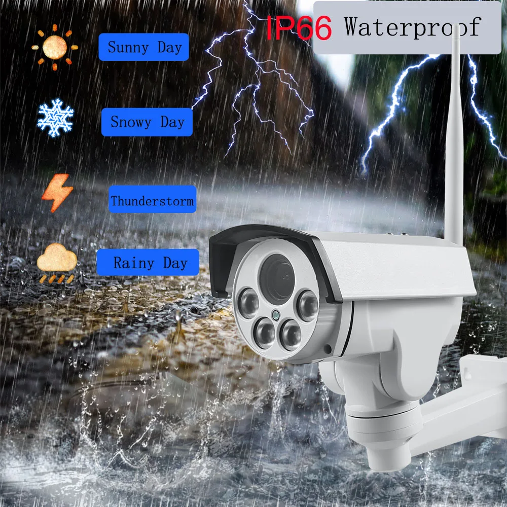 IP камера видеонаблюдения с 5 кратным увеличением 1080P ИК ночное видение|Камеры