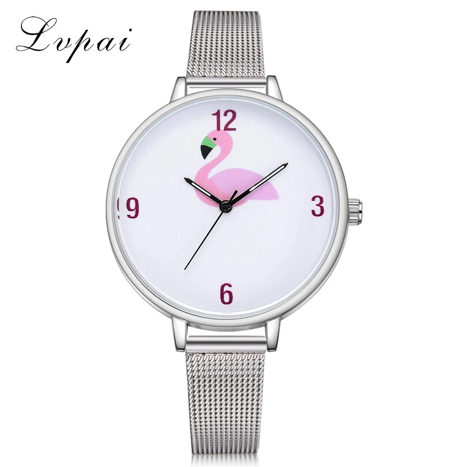 

2018 New Arrive Lvpai Top Brand Silver Mesh Belt Creative Wristwatch Different Design Women Fashion Luxury Quartz Watch LP323
