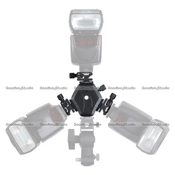 FLH 11 тройной 3 головки вспышки Горячий башмак адаптер в 1 Speedlite держатель