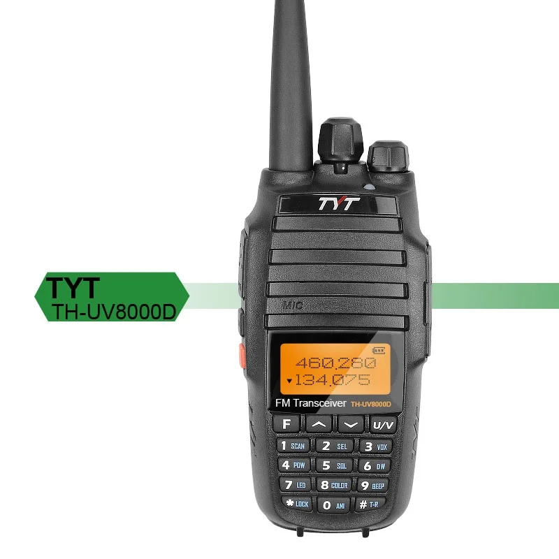 

10km TYT TH-UV8000D Walkie Talkie Amateur VHF UHF Dual Band 10W Two Way Radio Handheld Transceiver CB Ham Radios with Earphone