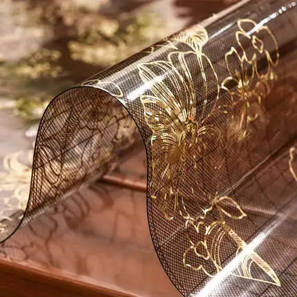 2019 ПВХ мягкая стеклянная скатерть водонепроницаемый и маслостойкий чайный