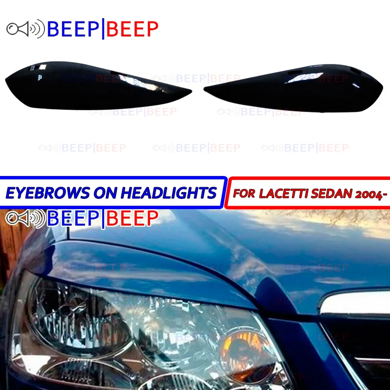 

Eyebrows for Chevrolet Lacetti Sedan 2004- on headlights cilia eyelash molding decoration car styling tuning accessories