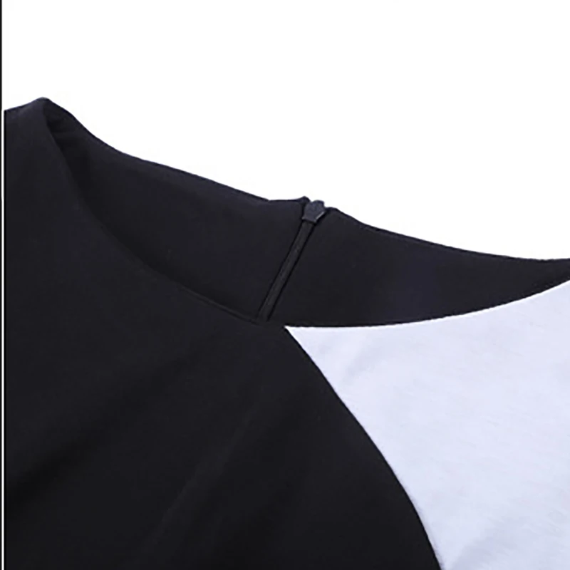 Kostlich Elegant O Neck Patchwork Pencil Dress Three Quarter Sleeves Women Summer Dress Bodycone Party Dresses Casual Sundress  (4)