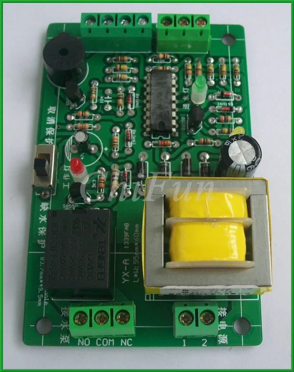 Electronic water level control circuit board level switch level