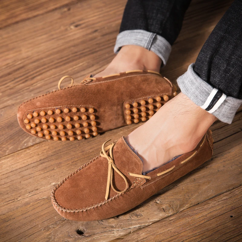 

UNN Brand Fashion Winter Style Soft Moccasins Men Loafers High Quality Genuine Leather Shoes Men Flats Gommino Driving Shoes