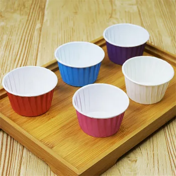 

100 Pcs/lot Paper Cake Cup Muffin Cupcake Paper Muffin Cases Cake Stand Mold Kitchen Oven Baking Tools