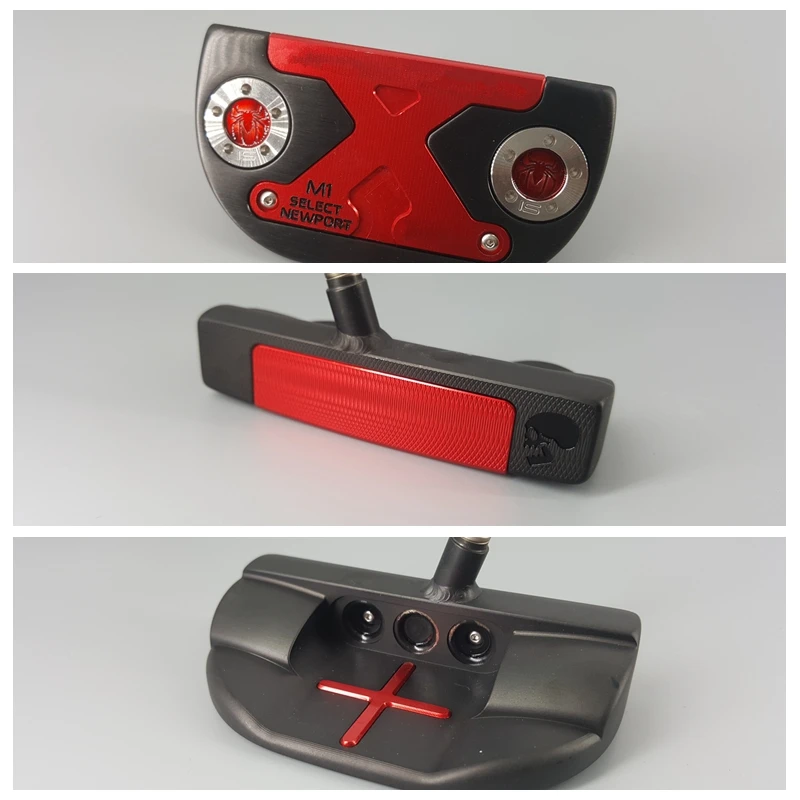 

Left M1 Black & Red Paint SKULL Center shaft Golf Putter Clubs Edition 33/34/35inch Grip Optional Colour With Head Cover