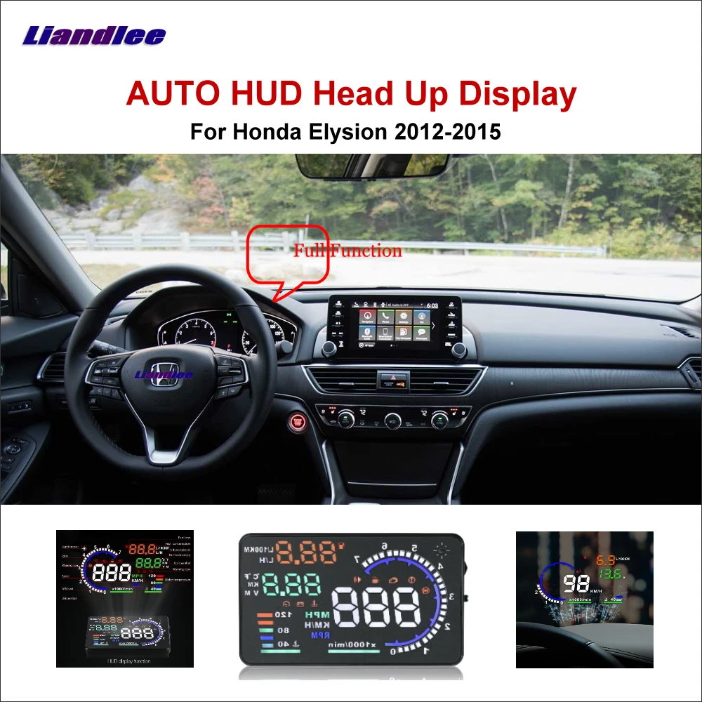 Liandlee 車のヘッドアップディスプレイ Hud ホンダエリシオンのため 12 15 安全運転画面 Obd Ii スピードメータープロジェクターフロントガラス Head Up Display Aliexpress