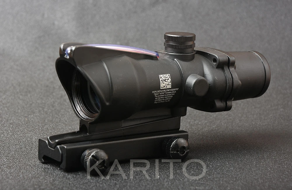 Тактический стиль AR 15 trijicon acog 4x32 красные оптоволоконные оптический прицел для 20