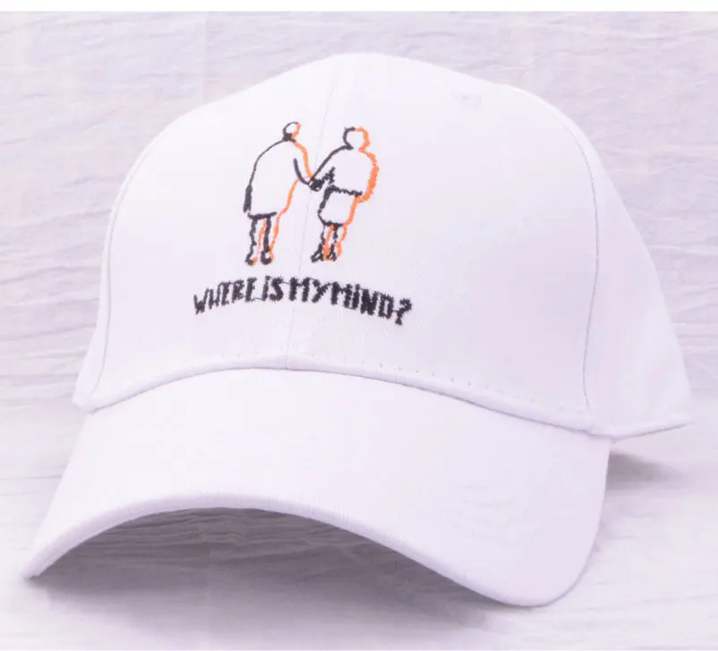 baseball cap men women baseball cap hip hop cotton black white embroidery baseballcap with two men hand in hand Letter cap (1)
