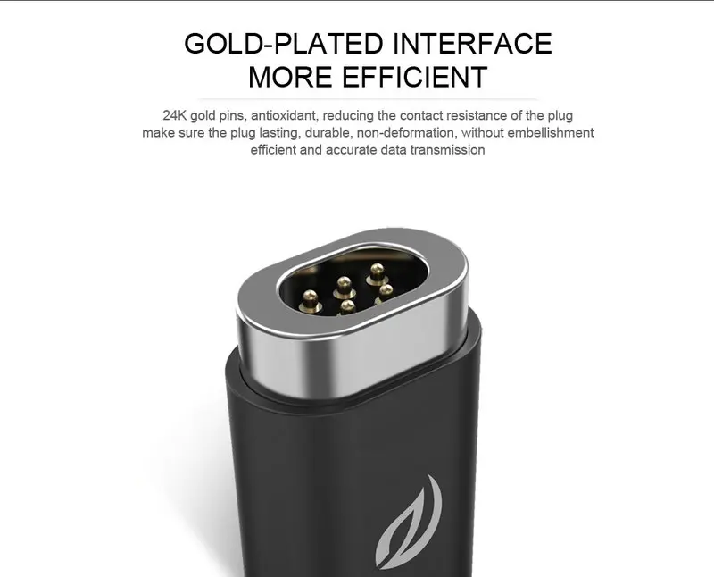 WSKEN Magnetic Micro USB Connector Plug  to Type C cable Adapter (8)