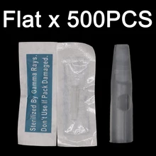 500 шт 3F/4F/6F плоские иглы колпачки индивидуально упакованы Перманентный макияж иглы Советы для дракона/мозаики/Мерлин/татуировки машина