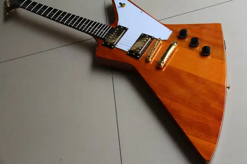 

LP Custom Explorer Model Electric Guitar In Natural Top Quality In wooden Free Shipping 111008