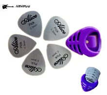 5 шт. Алиса из нержавеющей стали треугольник форма металл гитара электрогитара рок выбирает 0,3 мм+ 1шт медиатор держатель Чехол пакет