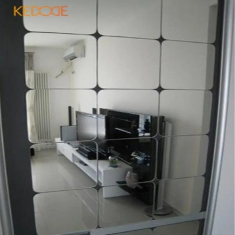 

KEDODE Self-adhesive stickers decals square 6*15x15cm acrylic mirror