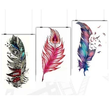 Алмазная вышивка, красочные перья полный, горный хрусталь, 5D, DIY алмазная живопись на заказ, вышивка крестиком, Алмазная мозаика, домашний декор JS3024