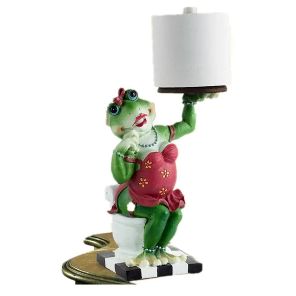 

Creative Roll Paper Towel Rack, Kitchen Tissue Frog Paper Holder