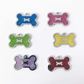 

30pcs/lot Customized Engraved Dog Cat ID Tag Personalized Bone Shape Pet Name Plate Puppy Dogs Name Phone No. Tags