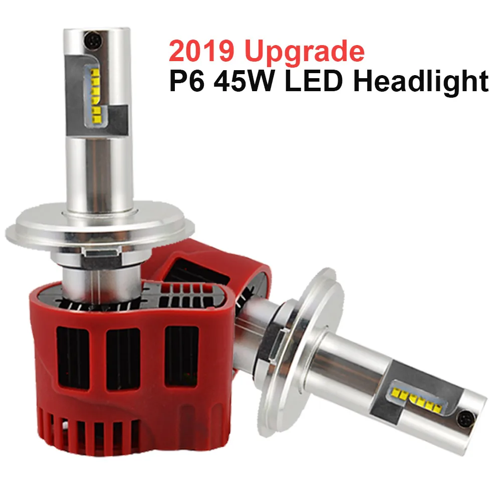 

1 set LED Headlight P6 45W H4 high low Lamp Light Running Light Led Bulb Driving Light PTF Front Fog Light Car Auto Led Bulb
